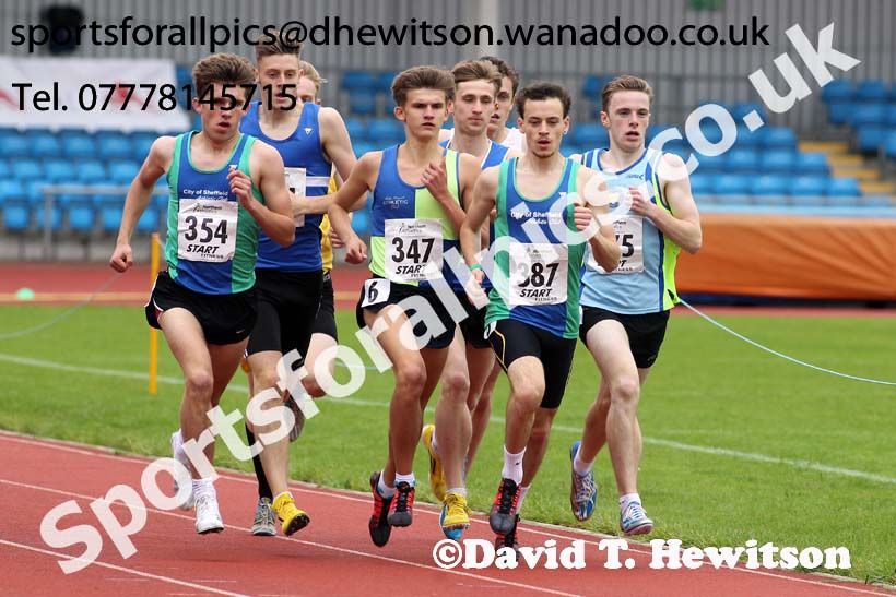 Mens  under-20s 800 metres, Northern Senior and Under-20s Track and Field Champs., Manchester. Photo: David T. Hewitson/Sports for All Pics